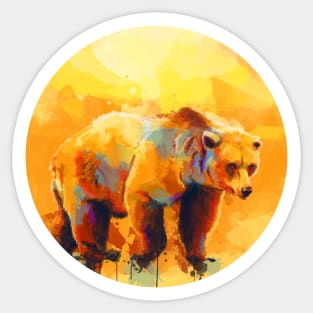 Bear Dream Animal Illustration Sticker